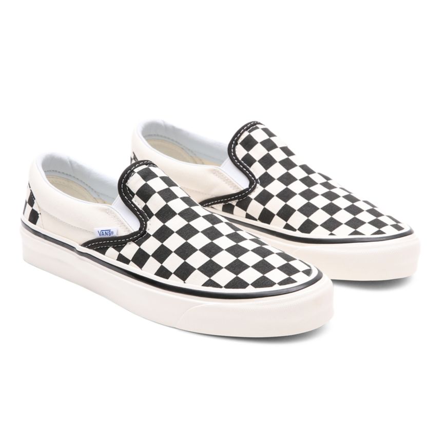 Vans Anaheim Factory Classic Slip-On 98 DX Dam Svarta/Vita - Vans Slip On Skor Rea (VIRSG5123)